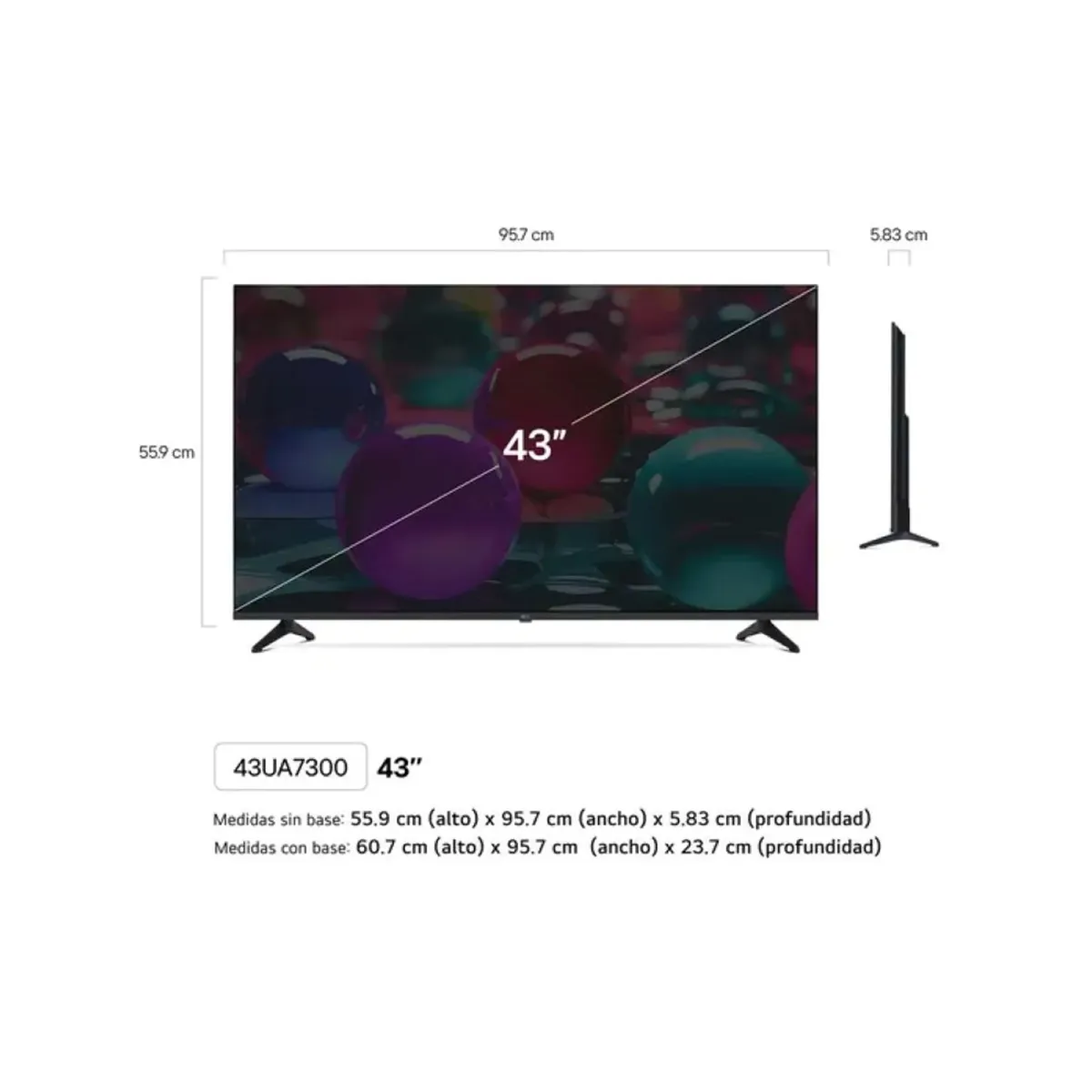 LG - Televisor LG Smart TV 43 4K UHD AI 43UA7300PSB