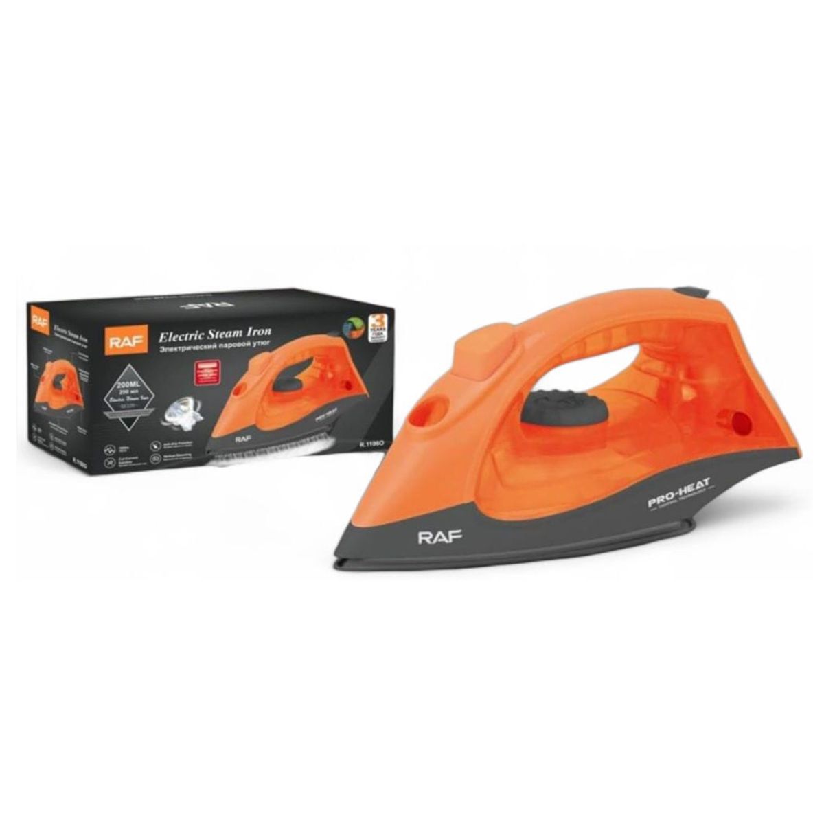 GENERICO - PLANCHA  ELECTRICA A VAPOR RAF R.1106O