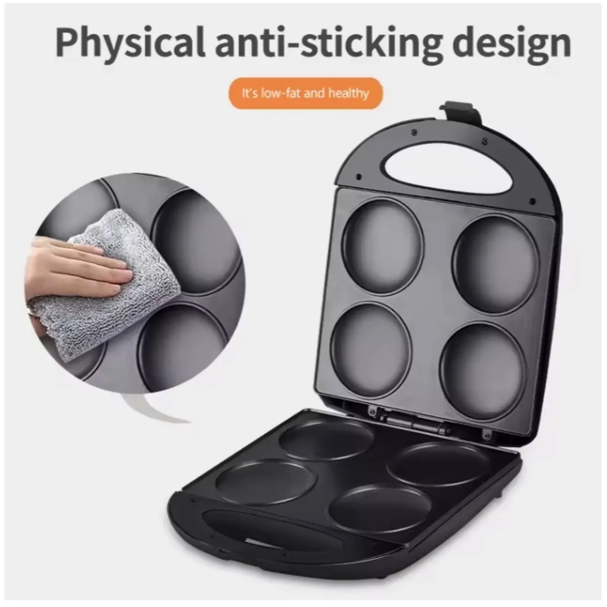 GENERICO - Máquina para hacer Panqueques RAF R510 Negro