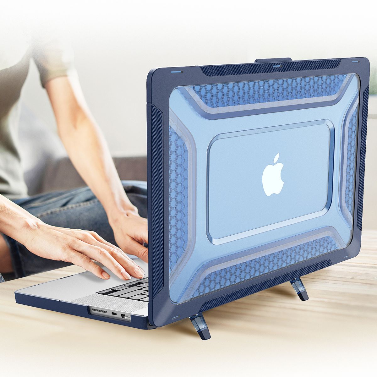 GENERICO - Case Funda Protector MacBook Air 13 A2337A2179A1932 con Soporte