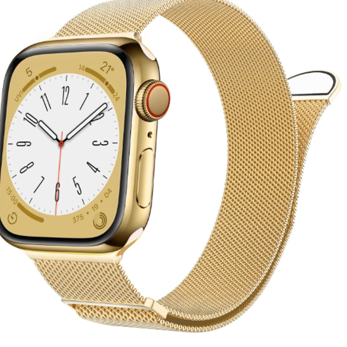 GENERICO - Correa Metal Tejido Imantado para Apple Watch 42mm - DORADO