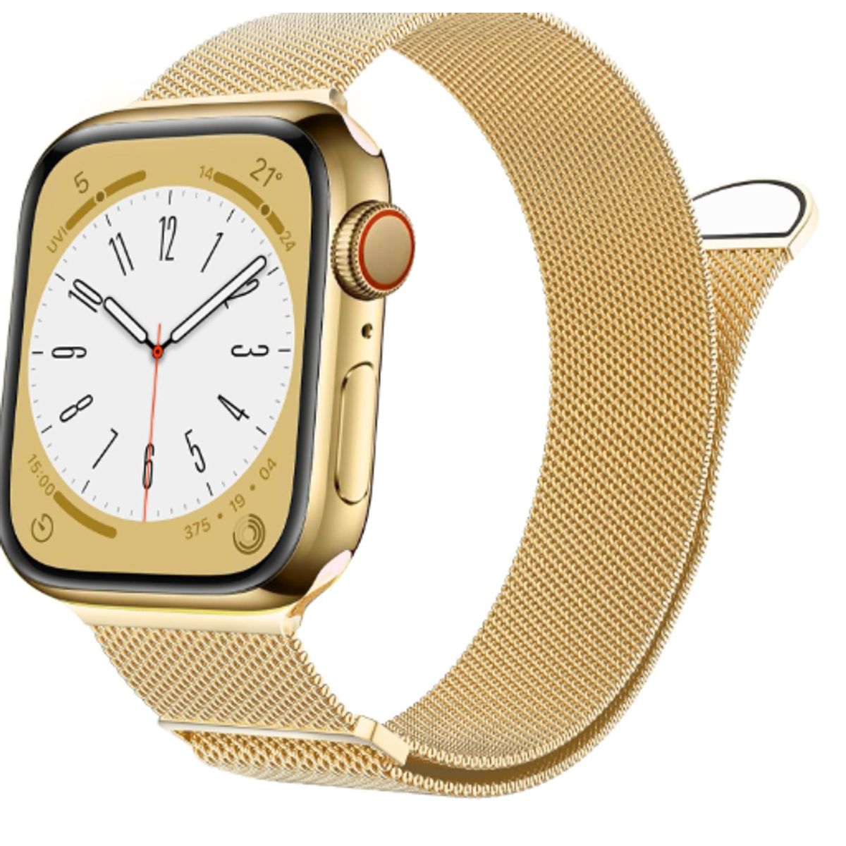 GENERICO - Correa Metal Tejido Imantado para Apple Watch 42mm - DORADO