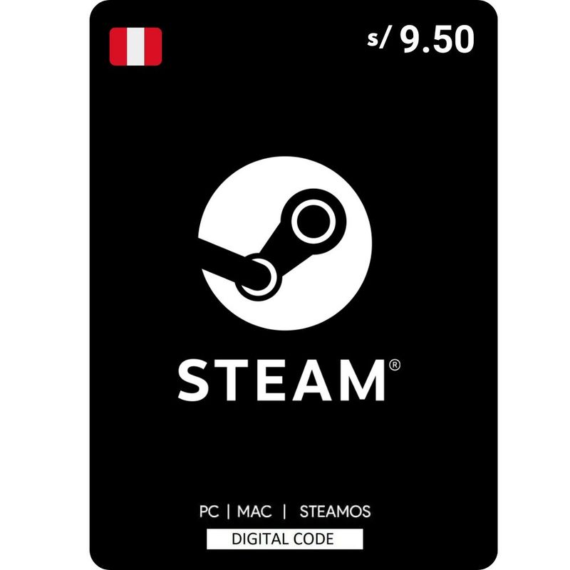 STEAM - Código Steam 9.5 Soles Perú - Steam Wallet Gift Card Digital