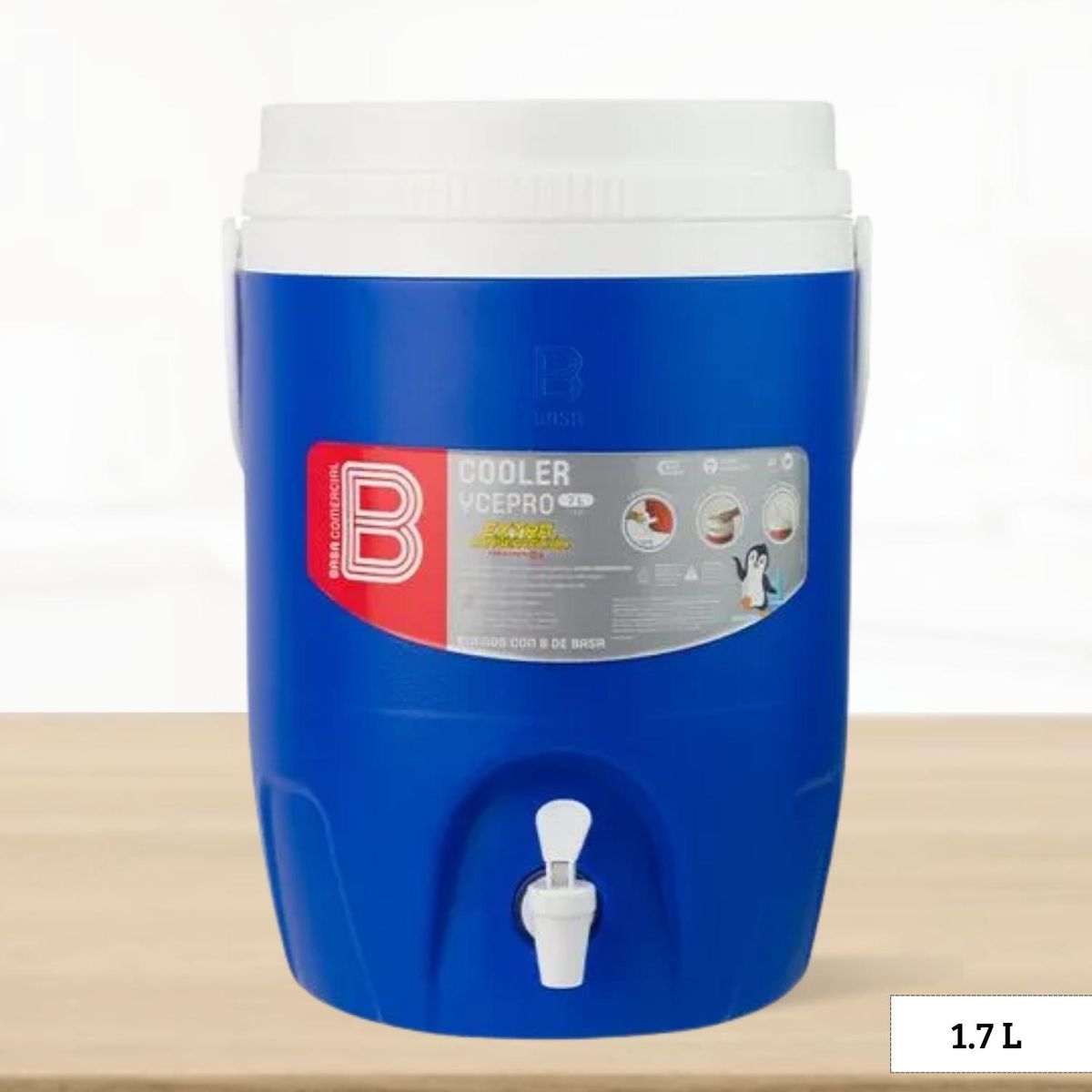 BASA - Cooler de Polipropileno Ycepro Azul Basa 1.7 Litros
