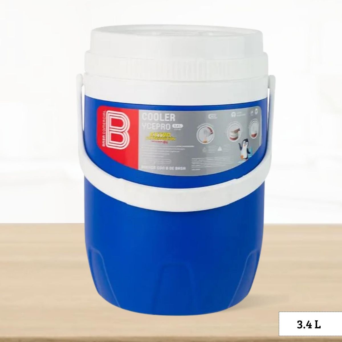 BASA - Cooler de Polipropileno Ycepro Azul Basa 3.4 Litros