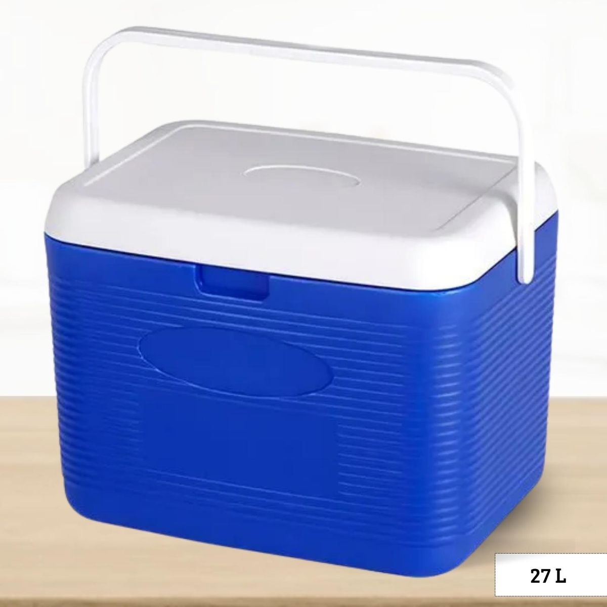 ICHIMATSU - Cooler Rectangular Azul con una Sola Asa 27 Litros