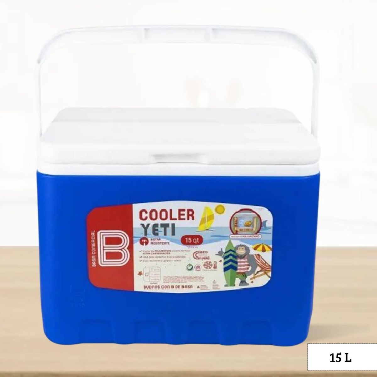 BASA - Cooler Rectangular Yeti  Azul 15 Litros