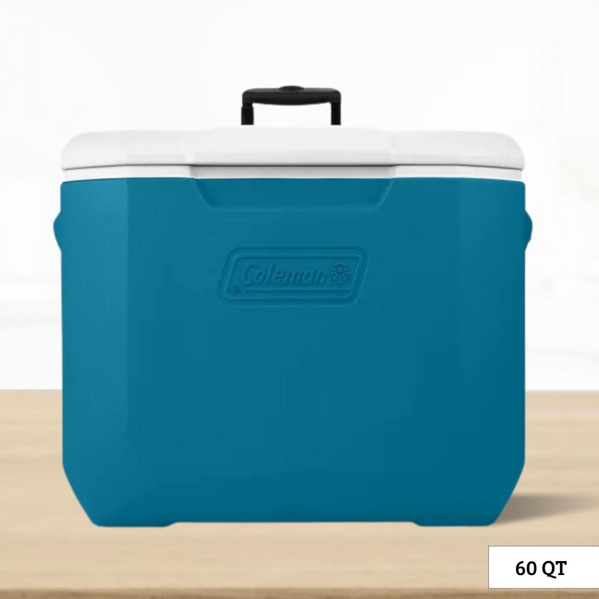 COLEMAN - Cooler Azul Oceano con Asa Telescopica y Rueda 56 Litros 60 QT