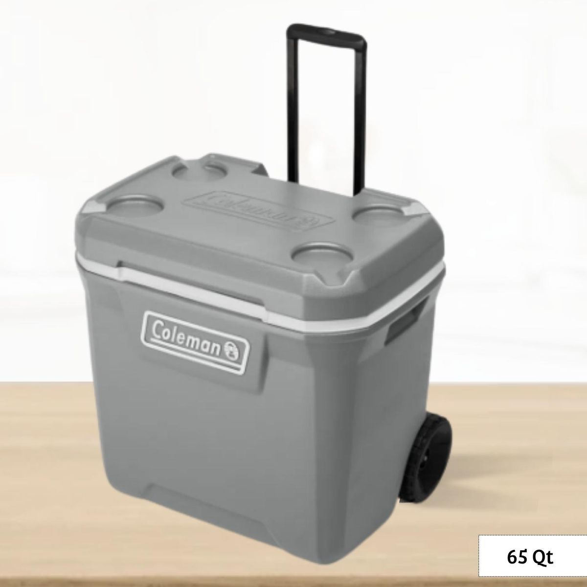 COLEMAN - Cooler Gris con Asa y Ruedas Coleman 61 Litros 65 QT