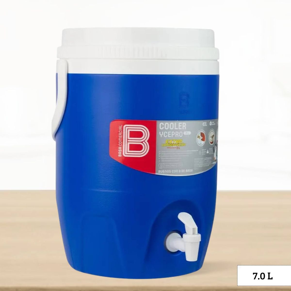 BASA - Cooler de Polipropileno Ycepro Azul Basa 7 Litros