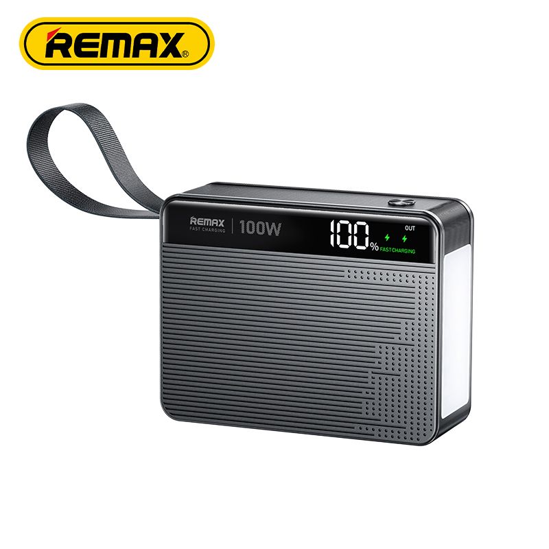 REMAX - Power Bank 60000mAh 100W Carga Rapida Laptop Celular+ CABLE 2M C-C 100W REMAX