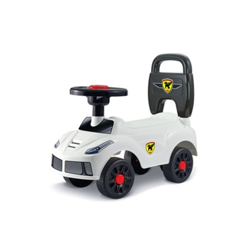 GENERICO - CARRO MONTABLE INFANTIL DEPORTIVO BLANCO - Juguete Ride-On con Volante