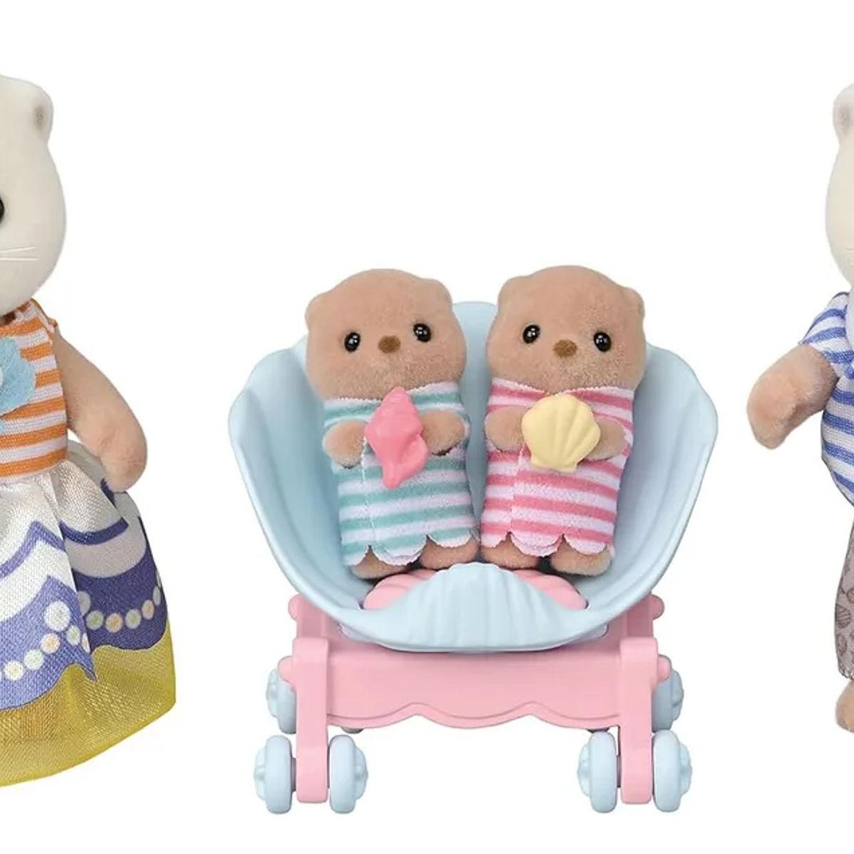 SYLVANIAN FAMILIES - Juguete Sylvanian Ternurin Familia Nutria Marina Original