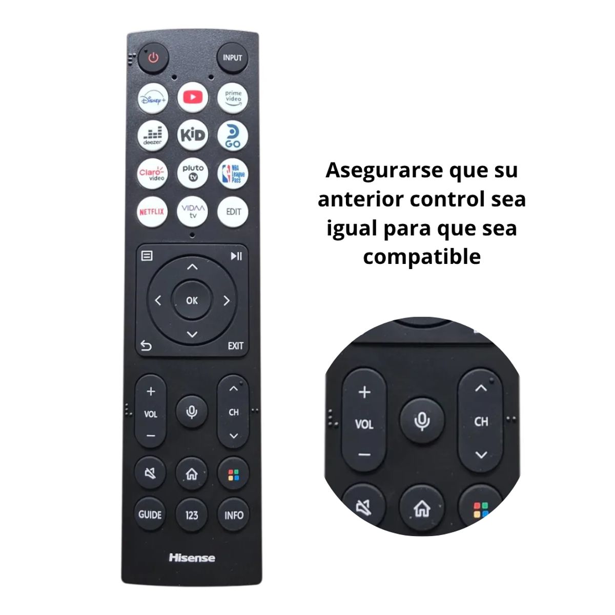 HISENSE - Control remoto Hisense con voz smart tv