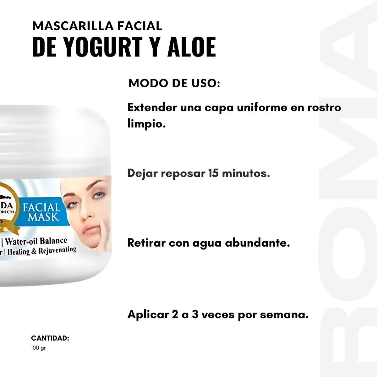 NEVADA NATURAL PRODUCTS - PACK 2 MASCARILLA FACIAL DE YOGURT Y ALOE VERA 100G NEVADA