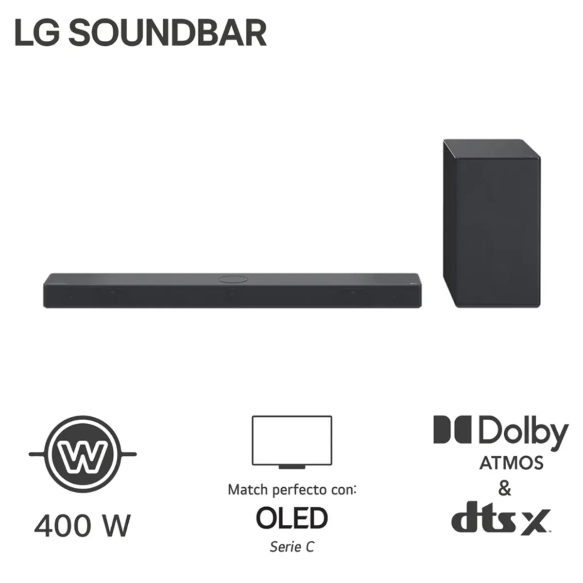 LG - LG Soundbar SC9S 400W Bluetooth Dolby Atmos