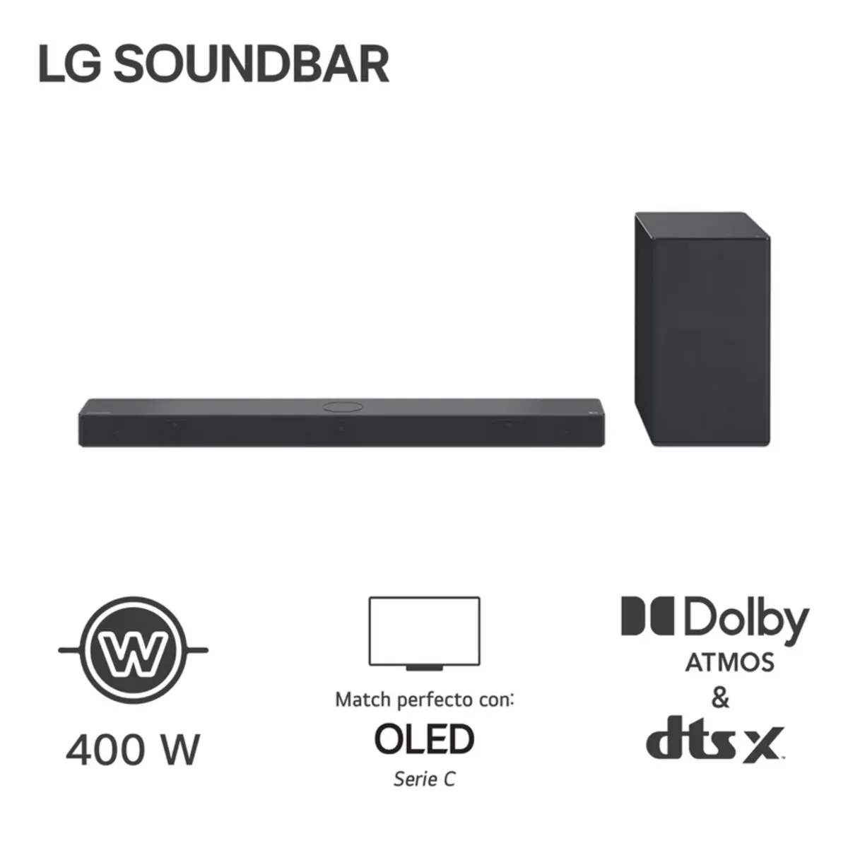 LG - LG Soundbar SC9S 400W Bluetooth Dolby Atmos