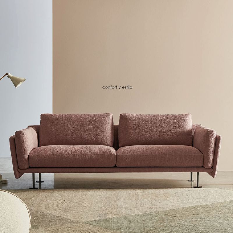 GENERICO - SOFÁ 3 CUERPOS Blush Haven - Palo rosa