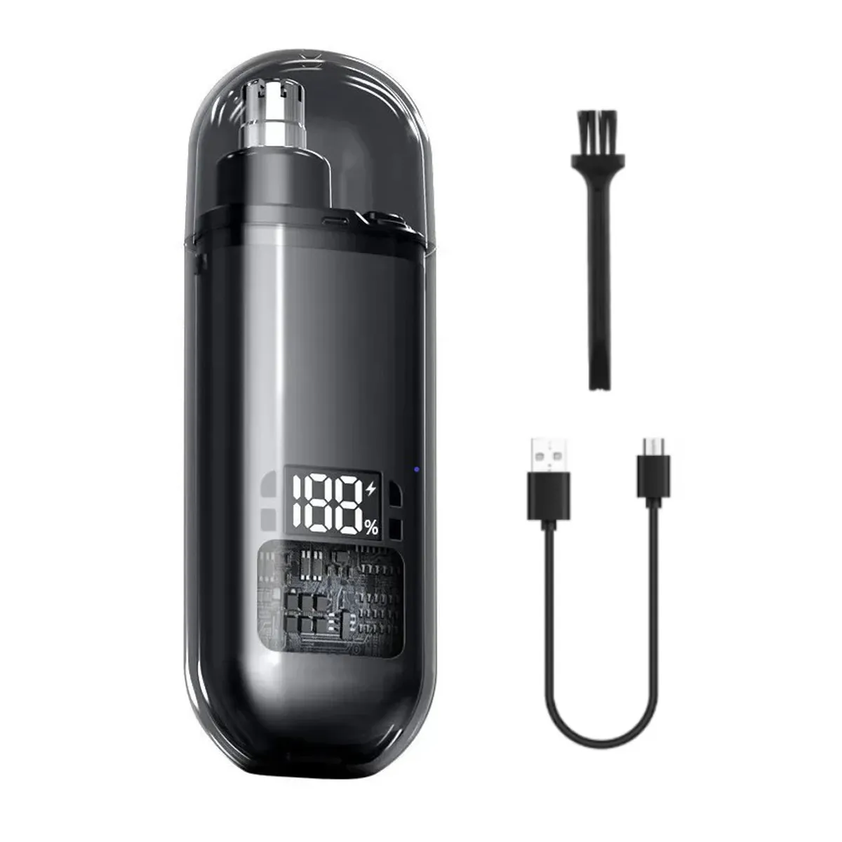 GENERICO - Mini Afeitador Nasal y cabello portátil recargable -  NEGRO