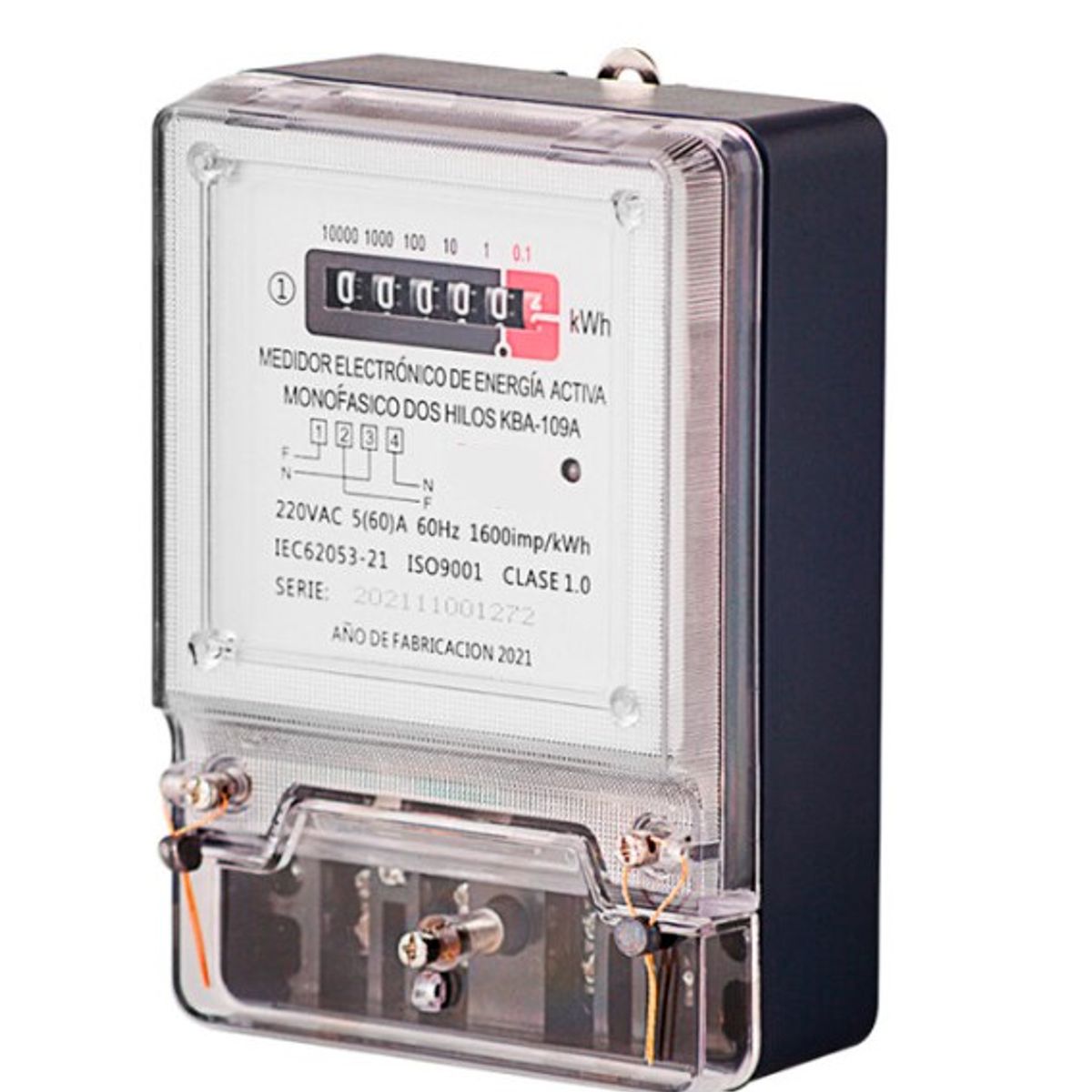 GENERICO - MEDIDOR DE ENERGIA ACTIVA MONOFASICO, 2 HILOS (ANALOGICO).