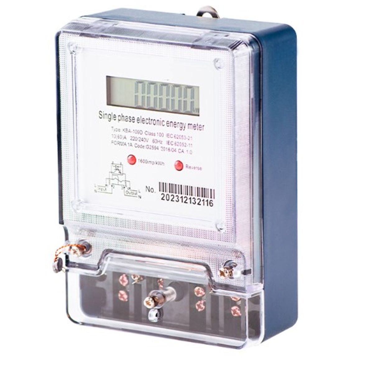 GENERICO - MEDIDOR DE ENERGIA ACTIVA MONOFASICO, 2 HILOS (DIGITAL).