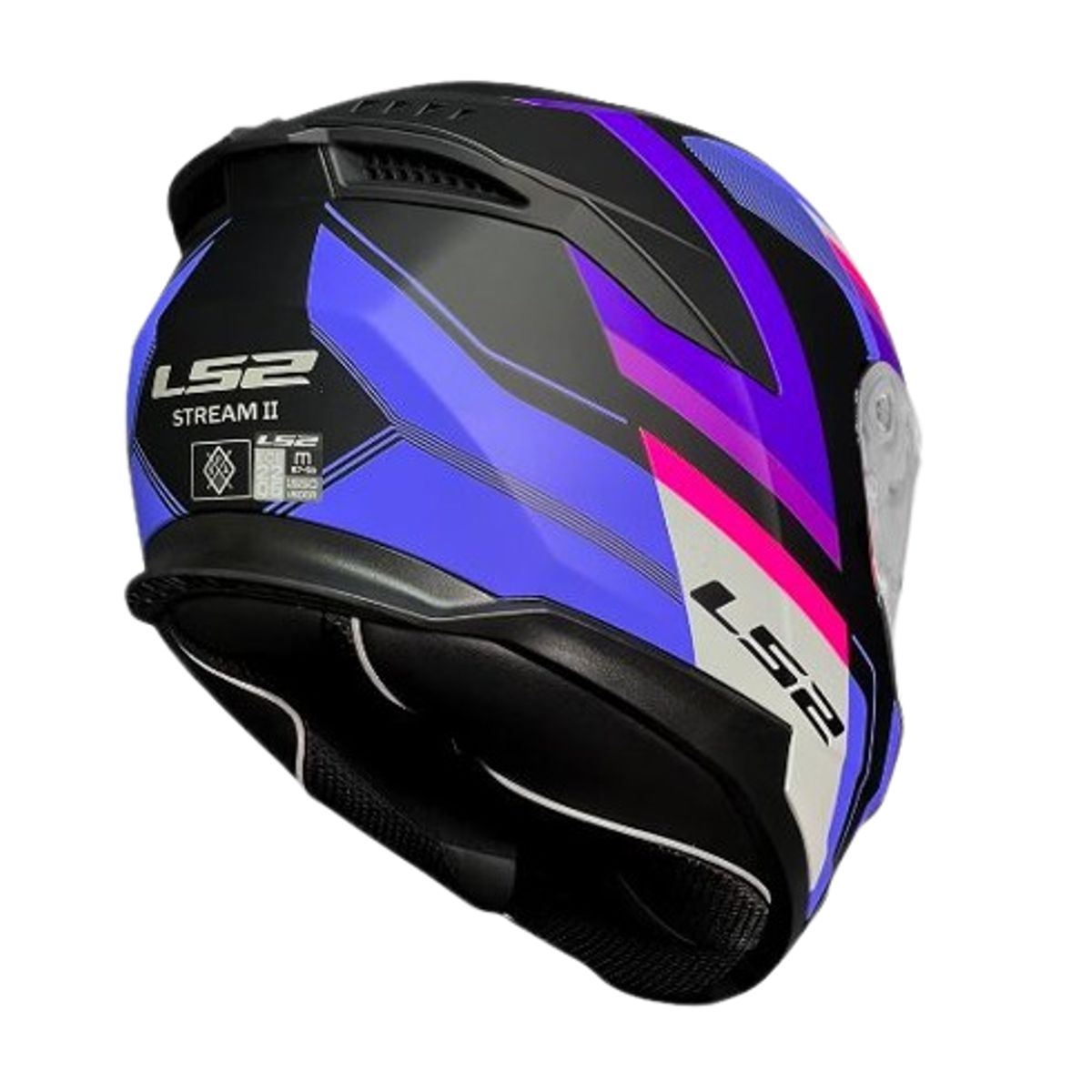 LS2 - CASCO MOTO LS2 FF808 VINTAGE NEGRO MATE PURPURA TALLA