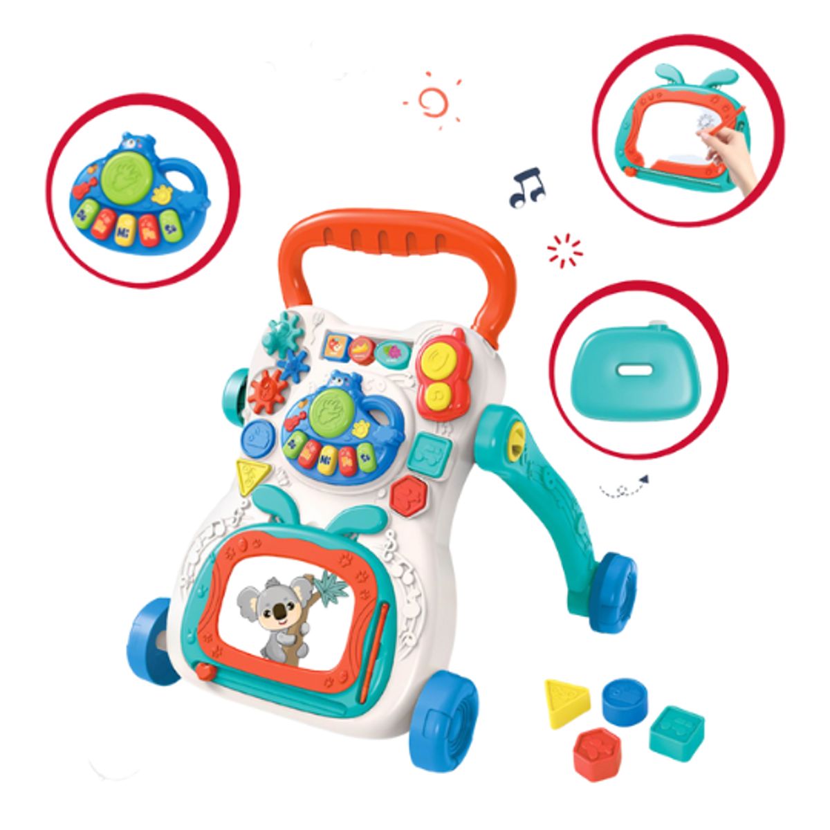 GENERICO - Andador Interactivo 3 en 1: Koala Musical