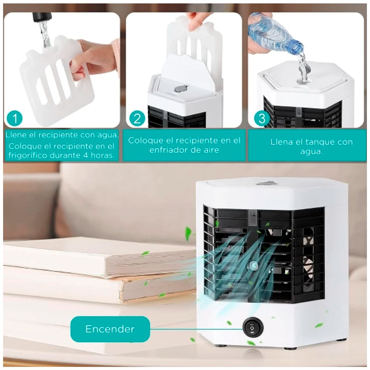 GENERICO - VENTILADOR ENFRIADOR DE AIRE PORTATIL