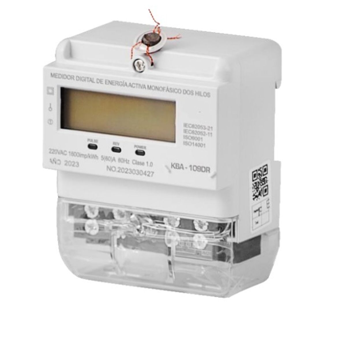 GENERICO - MEDIDOR DE ENERGIA ACTICA MONOFASICO MOD TIPO RIEL DIN