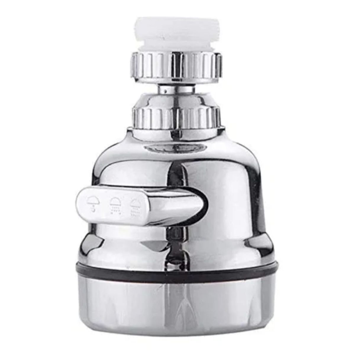 GENERICO - Cabezal Aireador dos funciones de Caño Grifo en ABS Cromado Brillante