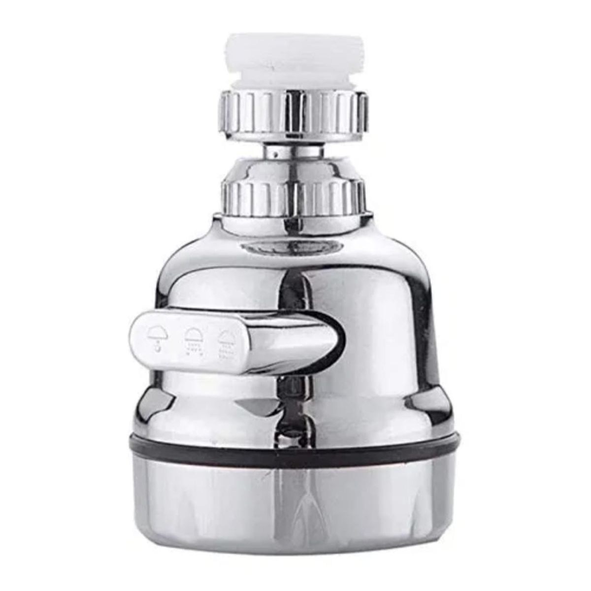 GENERICO - Cabezal Aireador dos funciones de Caño Grifo en ABS Cromado Brillante