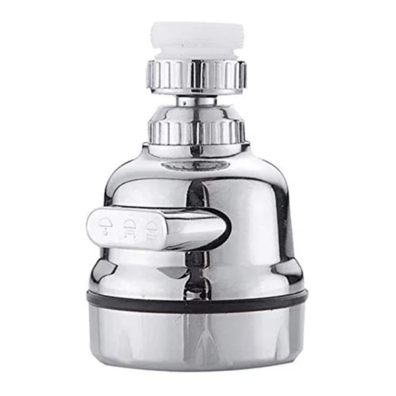 GENERICO - Cabezal Aireador dos funciones de Caño Grifo en ABS Cromado Brillante