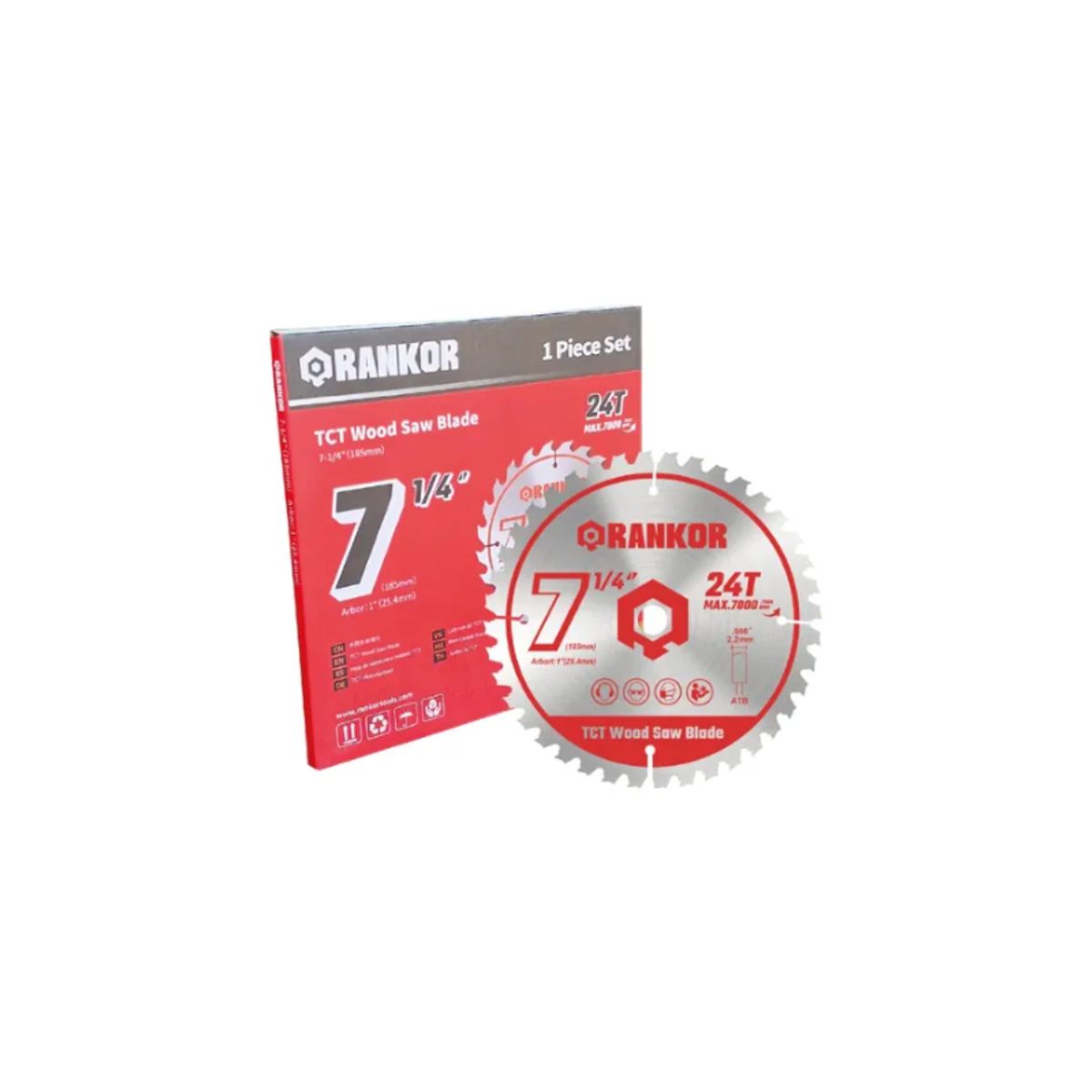 RANKOR - Disco De Sierra Tct Rankor 714 185mm24t Dientes Rcsb18524