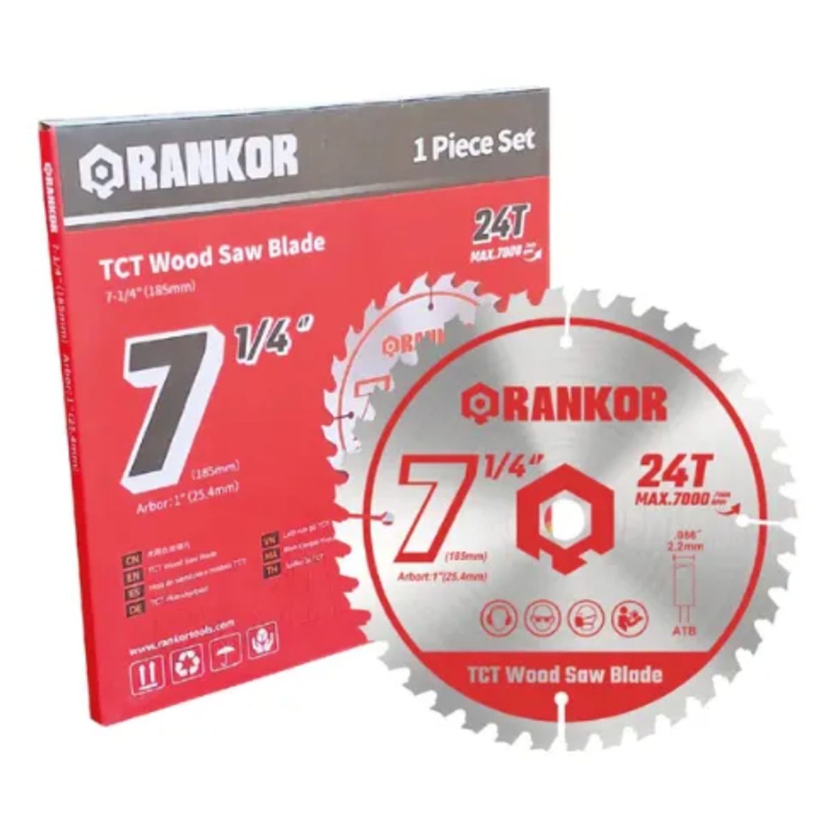 RANKOR - Disco De Sierra Tct Rankor 714 185mm24t Dientes Rcsb18524