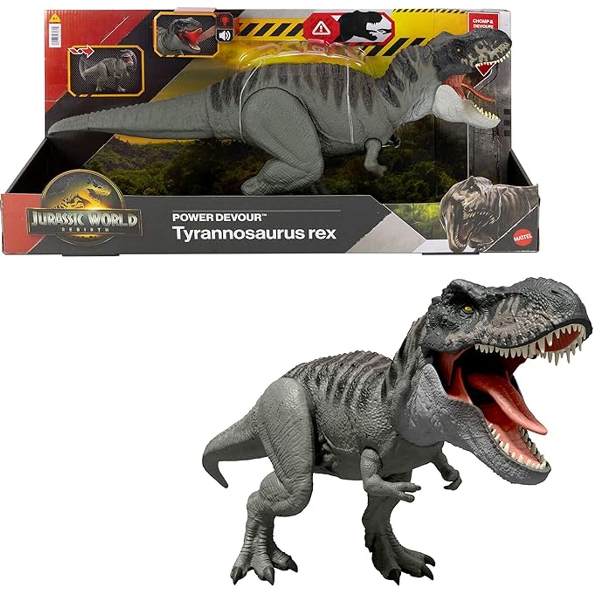 JURASSIC PARK - Jurassic World Dinosaurio Rebirth T-Rex Mordida Destructora