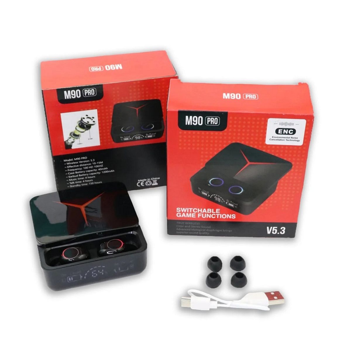 GENERICO - Audifono Bluetooth TWS M90 Negro