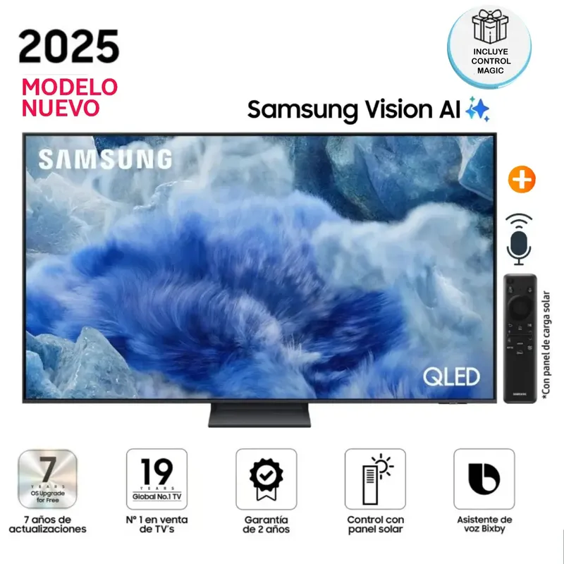 SAMSUNG - Televisor Samsung QLED 75" Visión AI Smart TV QN75Q8FAAGXPE - 2025