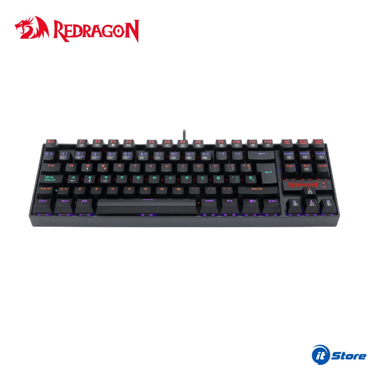 REDRAGON - Teclado Redragon KUMARA K552-KR-SP Rainbow Spanish BLACK