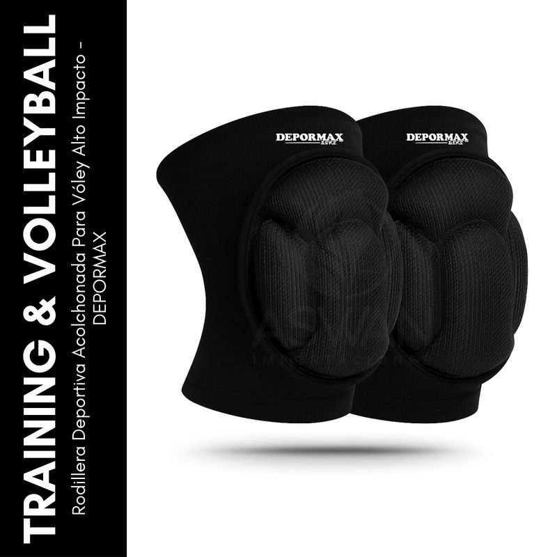 GENERICO - Rodillera Deportiva Acolchonada Para Vóley Alto Impacto - DEPORMAX
