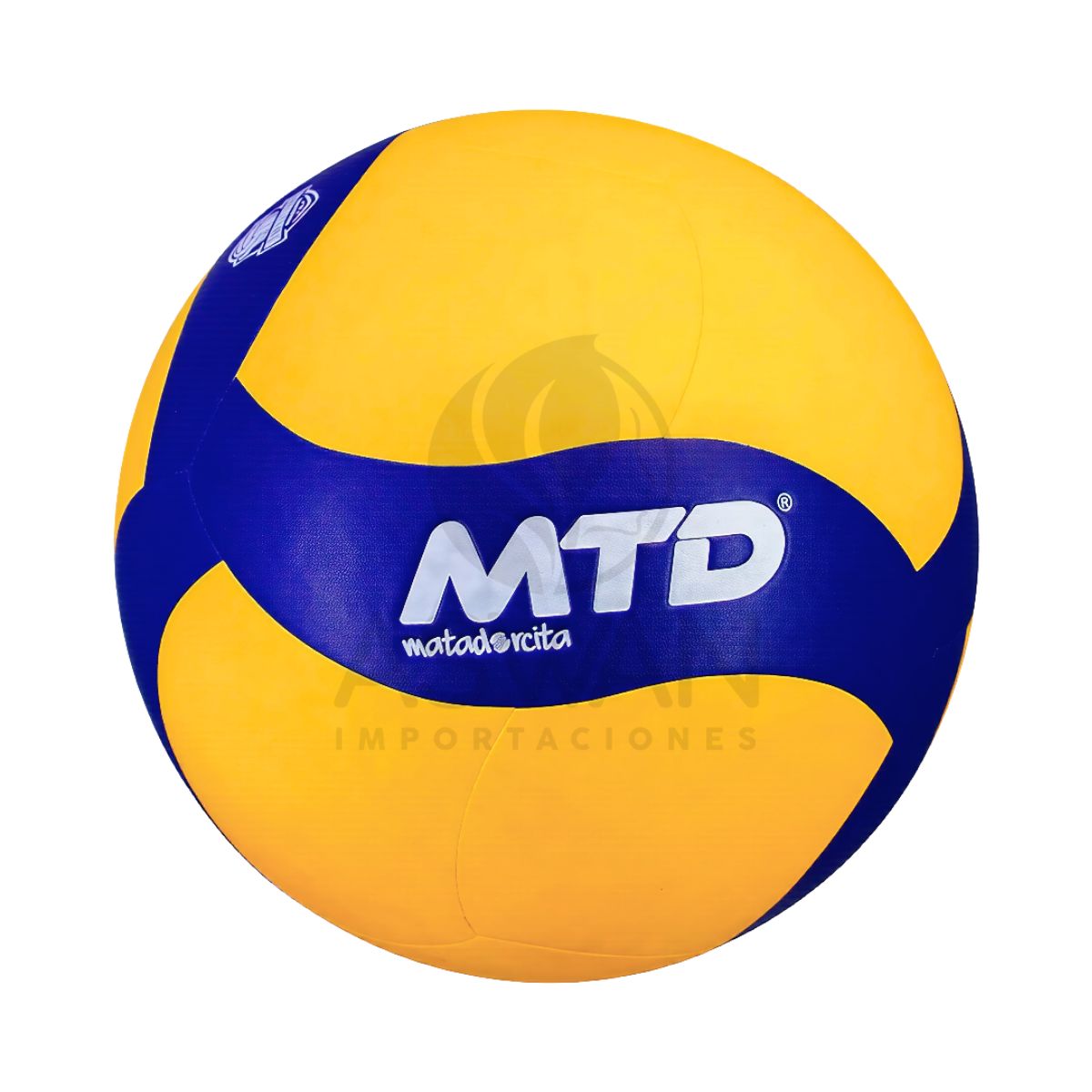 GENERICO - Pelota De Vóley Pu Premium Lineas Azul y Amarillo - MTD