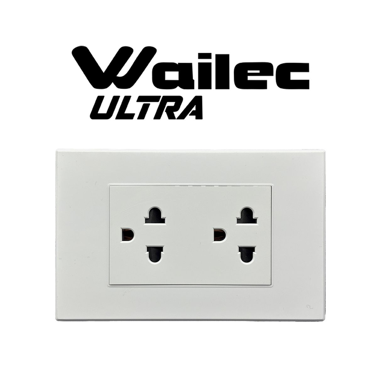 WAILEC - PACK X 10UND  TOMACORRIENTE DOBLE CON LINEA A TIERRA WAILEC