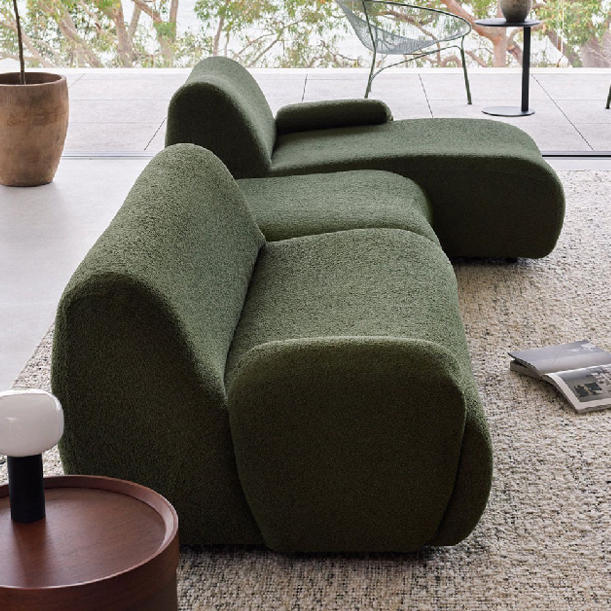 GENERICO - SOFÁ SECCIONAL PROFUE - VERDE