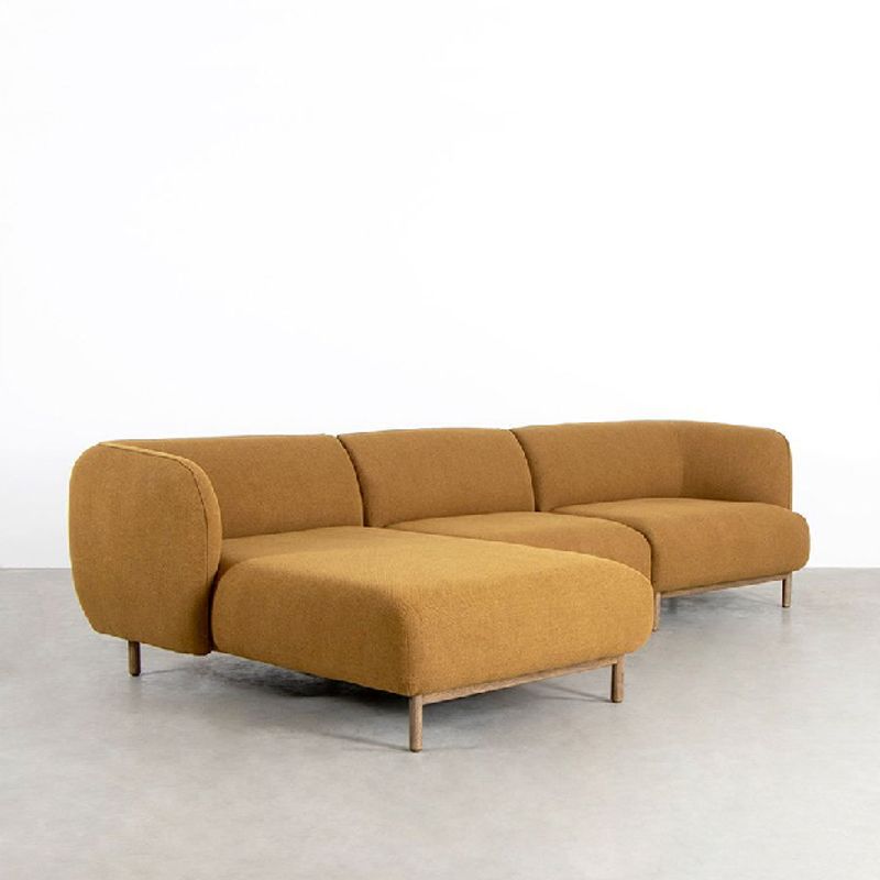GENERICO - SOFÁ SECCIONAL CURV - MOSTAZA
