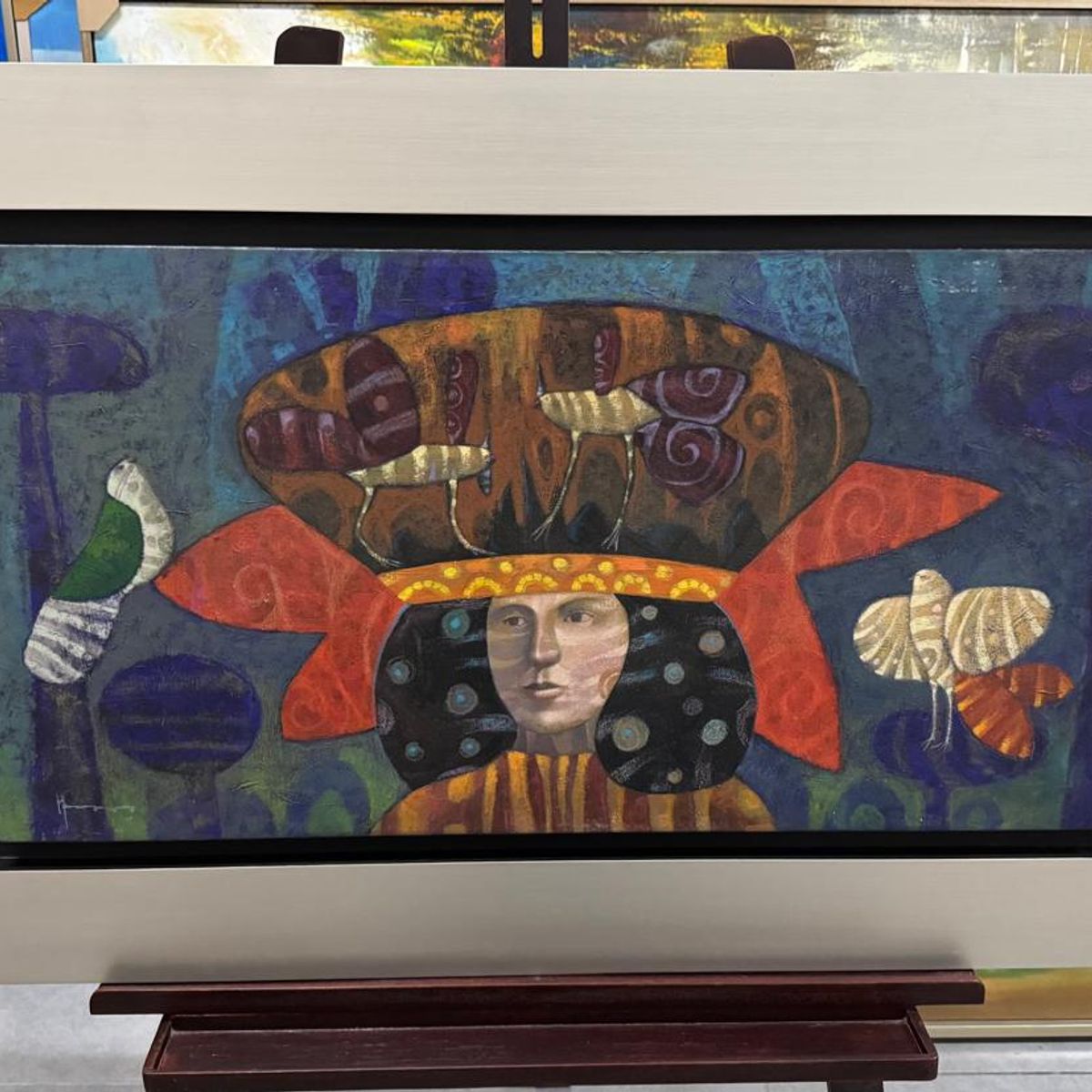 GENERICO - Cuadro decorativo al oleo abstracto 116x72 cm