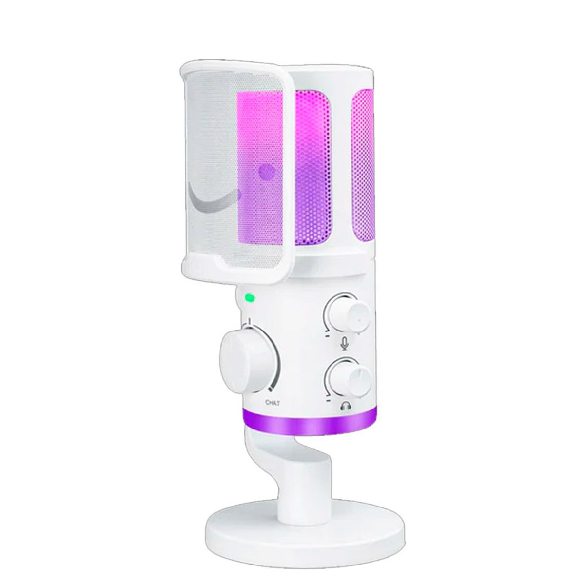 FIFINE - Micrófono Fifine AM6 White USB Condensador RGB Filtro Antipop Mute