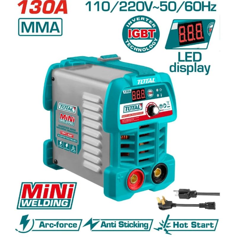 TOTAL TOOLS - MAQUINA DE SOLDAR INVERTER MMA 15-130A LCD E16-32 - TW213049