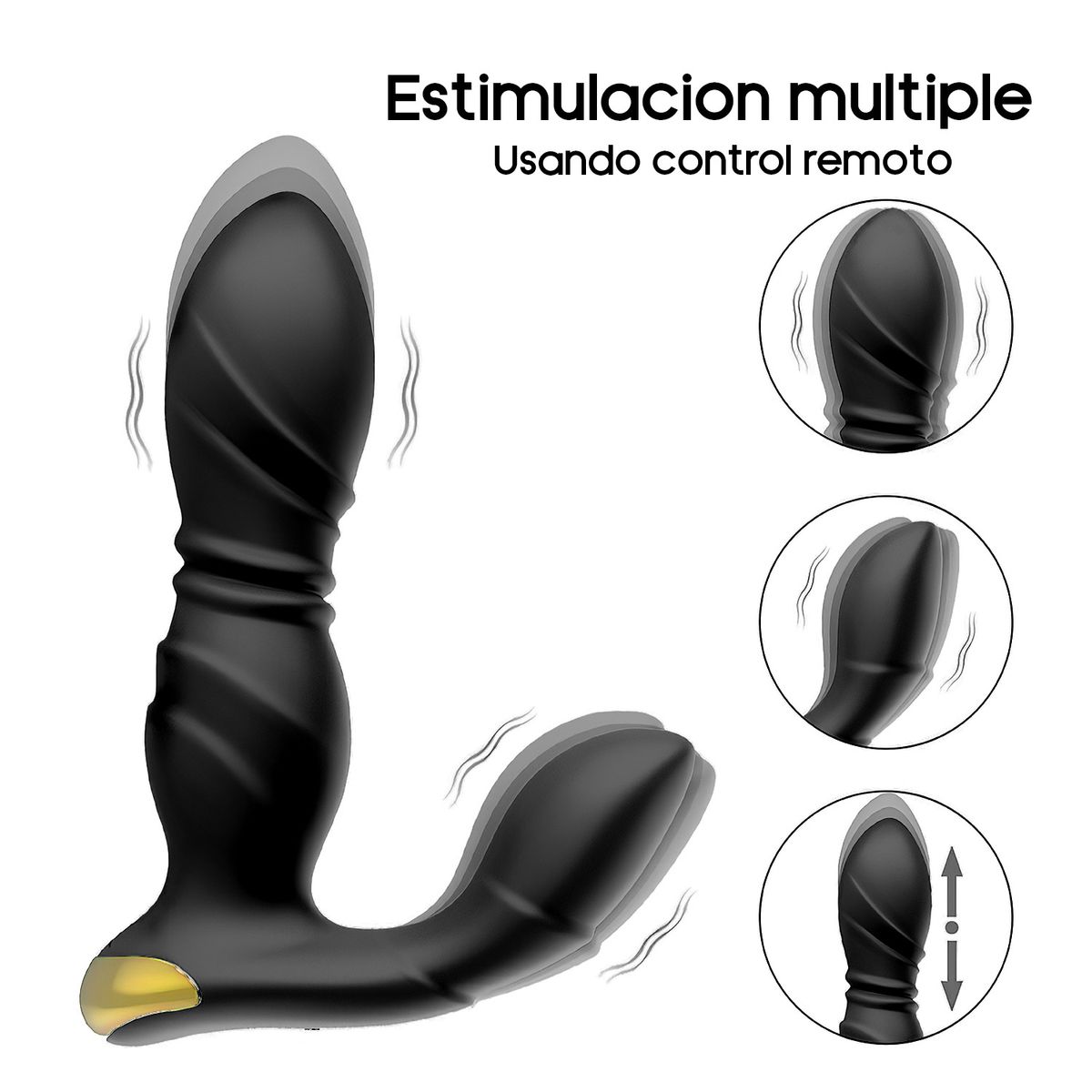 GENERICO - Consolador Vibrador con Control Remoto Exitager Hummer Negro