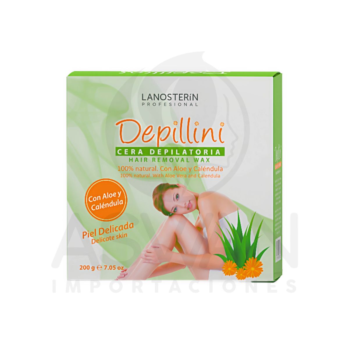 GENERICO - Depillini Cera Depilatoria Caja Aloe Vera Caléndula 200gr - LANOSTERIN