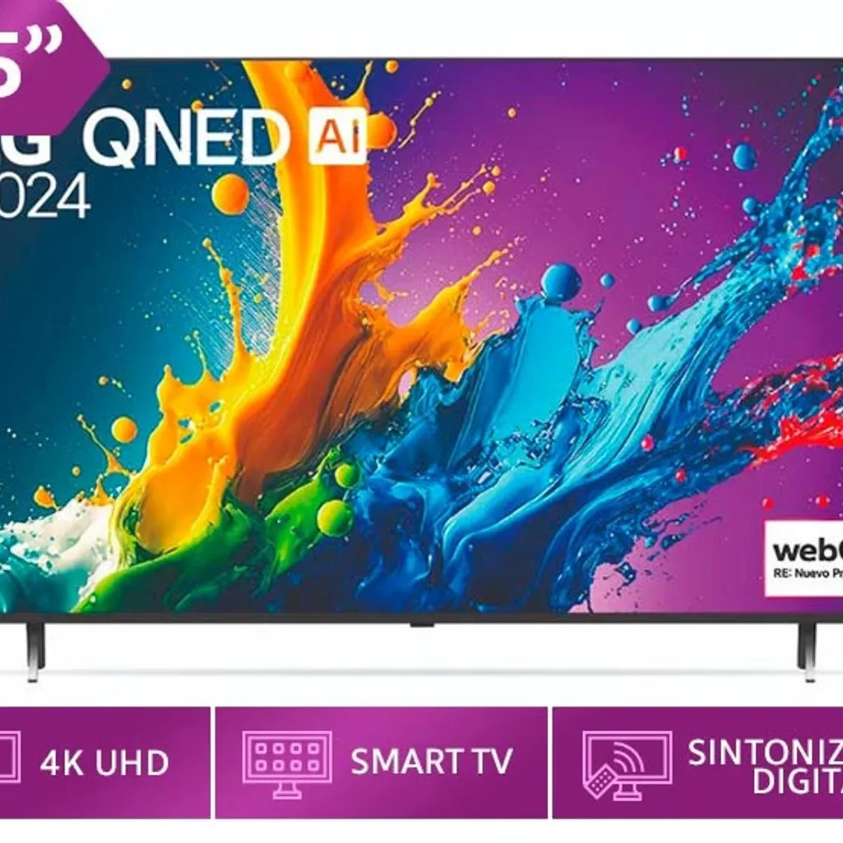 LG - Televisor 55 LG QNED 4K ThinQ AI 55QNED80TSA 2024