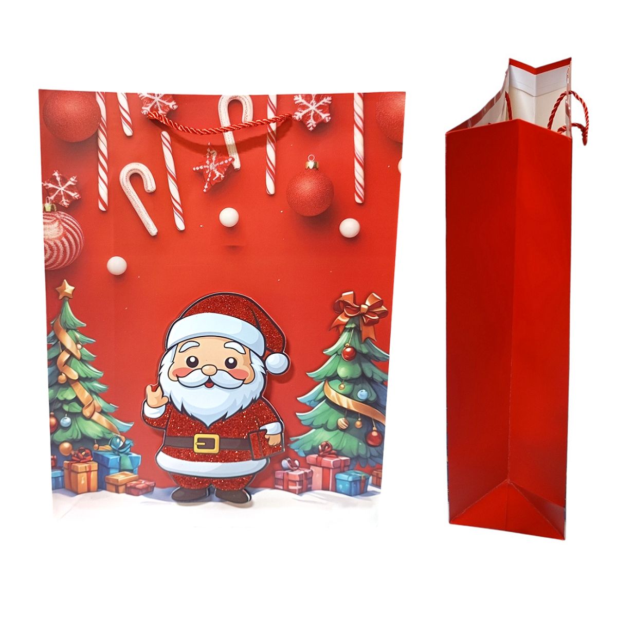 GENERICO - Set de 6 Bolsa de regalo navideñas envoltura de navidad